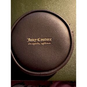 Juicy‎ Couture Round Logo Makeup Jewelry Headphones Case Bag